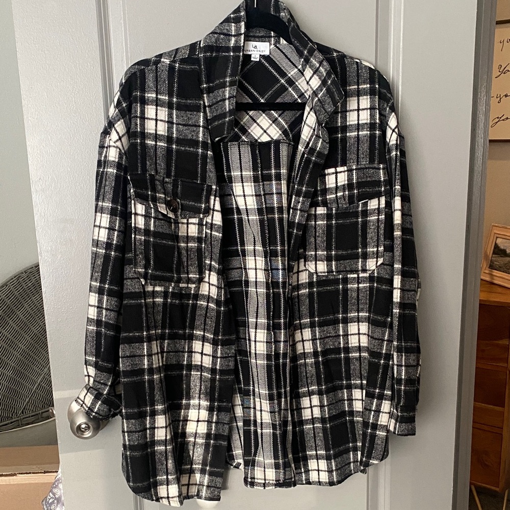 Black and White Plaid Shirt